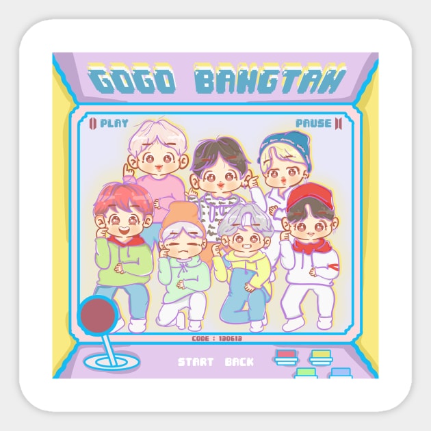 BTS GO GO Bangtan Sticker by meyjinnie